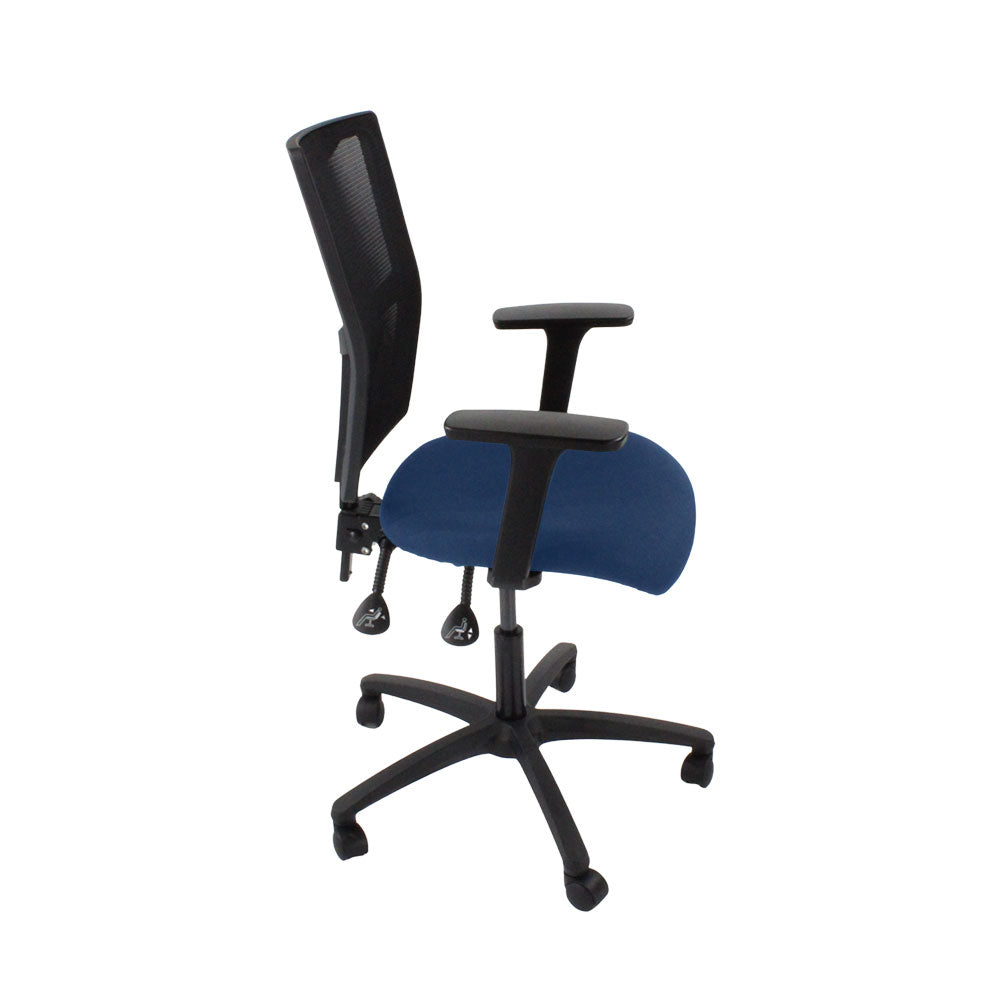 Saxen: Ergo 2 Task Stuhl in Blue Fabric - renoviert