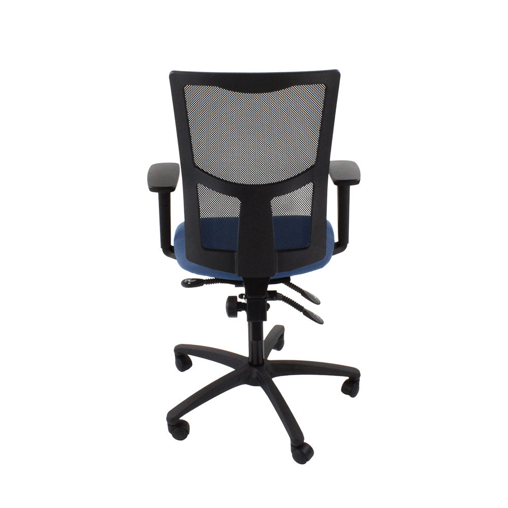 Saxen: Ergo 2 Task Stuhl in Blue Fabric - renoviert