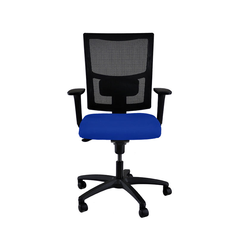 Saxen: Ergo Task Stuhl in Blue Fabric - renoviert