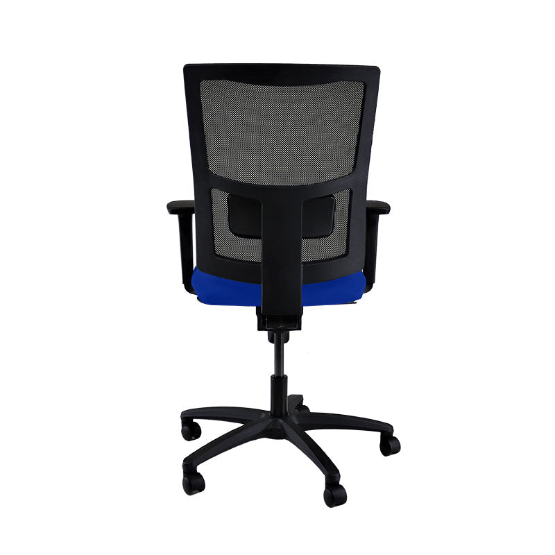 Saxen: Ergo Task Stuhl in Blue Fabric - renoviert