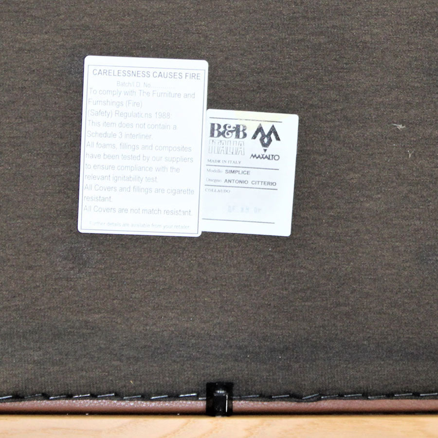 <tc>B&B Italia</tc>: Musa Stuhl in braunem Leder - Generalüberholt