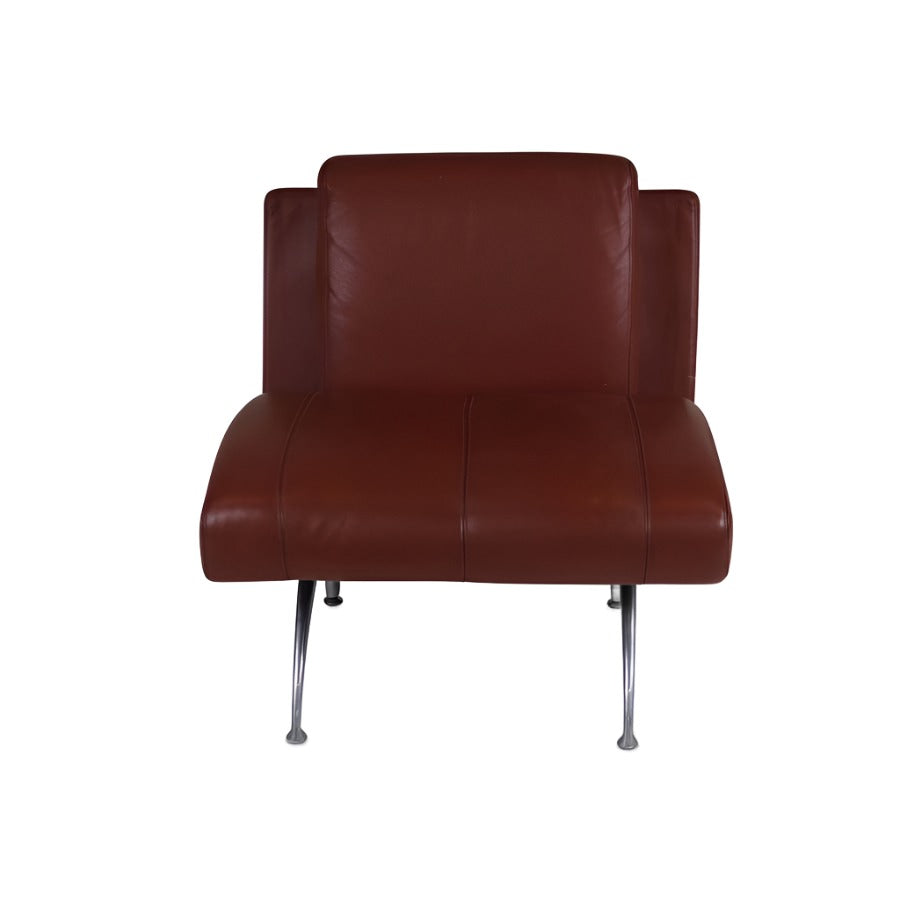 Moroso: Soft Leder Designer Stuhl - renoviert