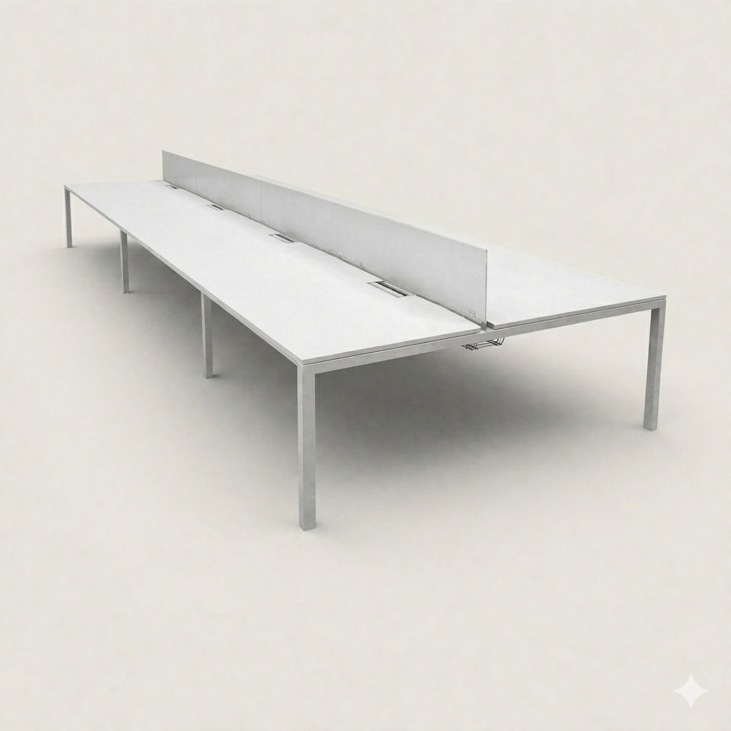 Dynamobel: Bench Desk 6 Way 1600 x 4800- Refurbished