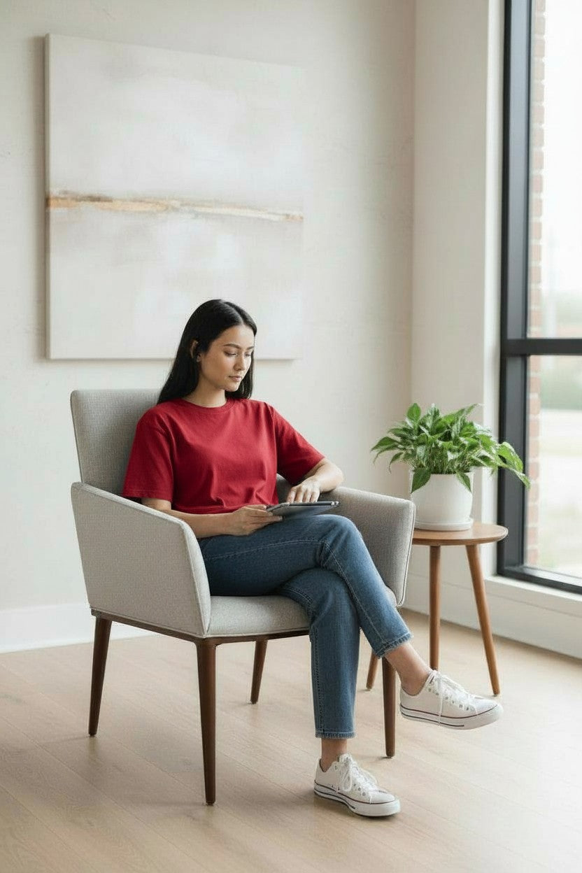 <tc>Knoll</tc> Studio: Aperture Besucherstuhl mit Holzlatten (aufgearbeitet)