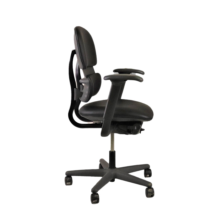 KI: Impulse Office Task Chair in Black Leather - Refurbished