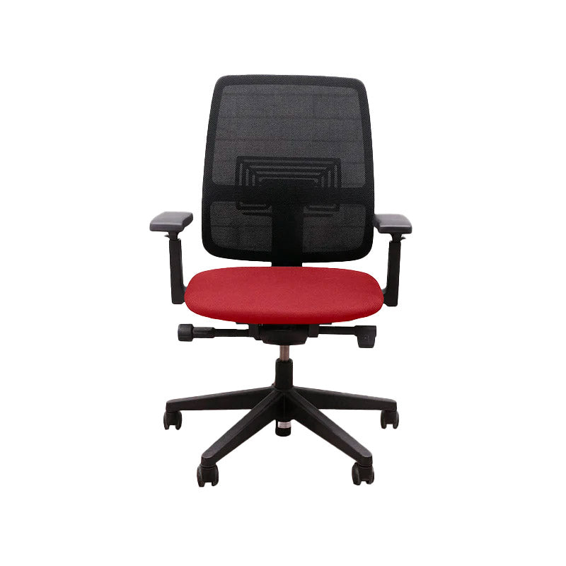 Haworth: Lively Task Chair in Red Fabric - Refurbished