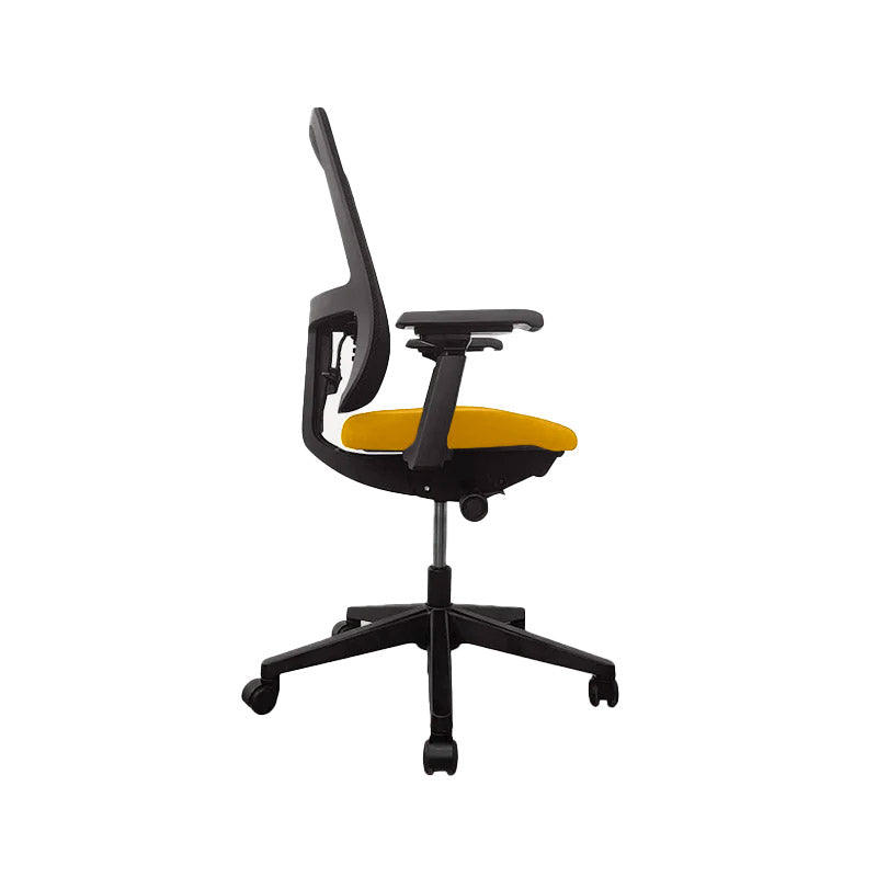 Haworth: Lively Task Chair in Yellow Fabric - Refurbished