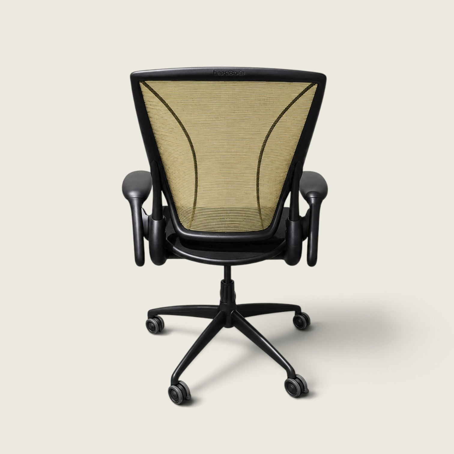 <tc>Humanscale</tc>: <tc>Diffrient World</tc> Bürostuhl mit grünem Netzbezug – generalüberholt