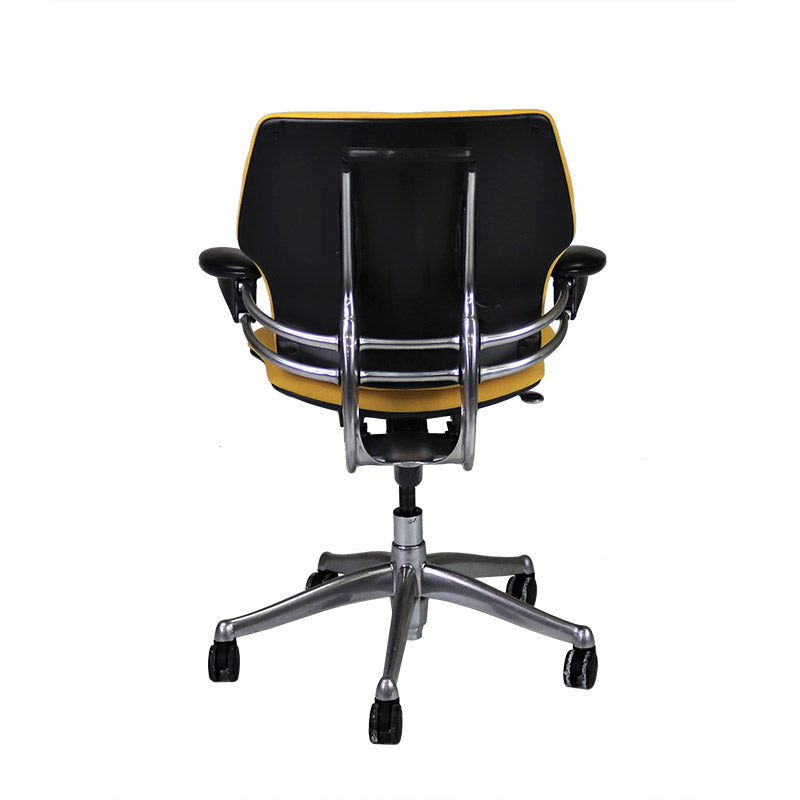 Humanscale: Freedom Task Chair with Aluminium Frame in Yellow Fabric - Refurbished