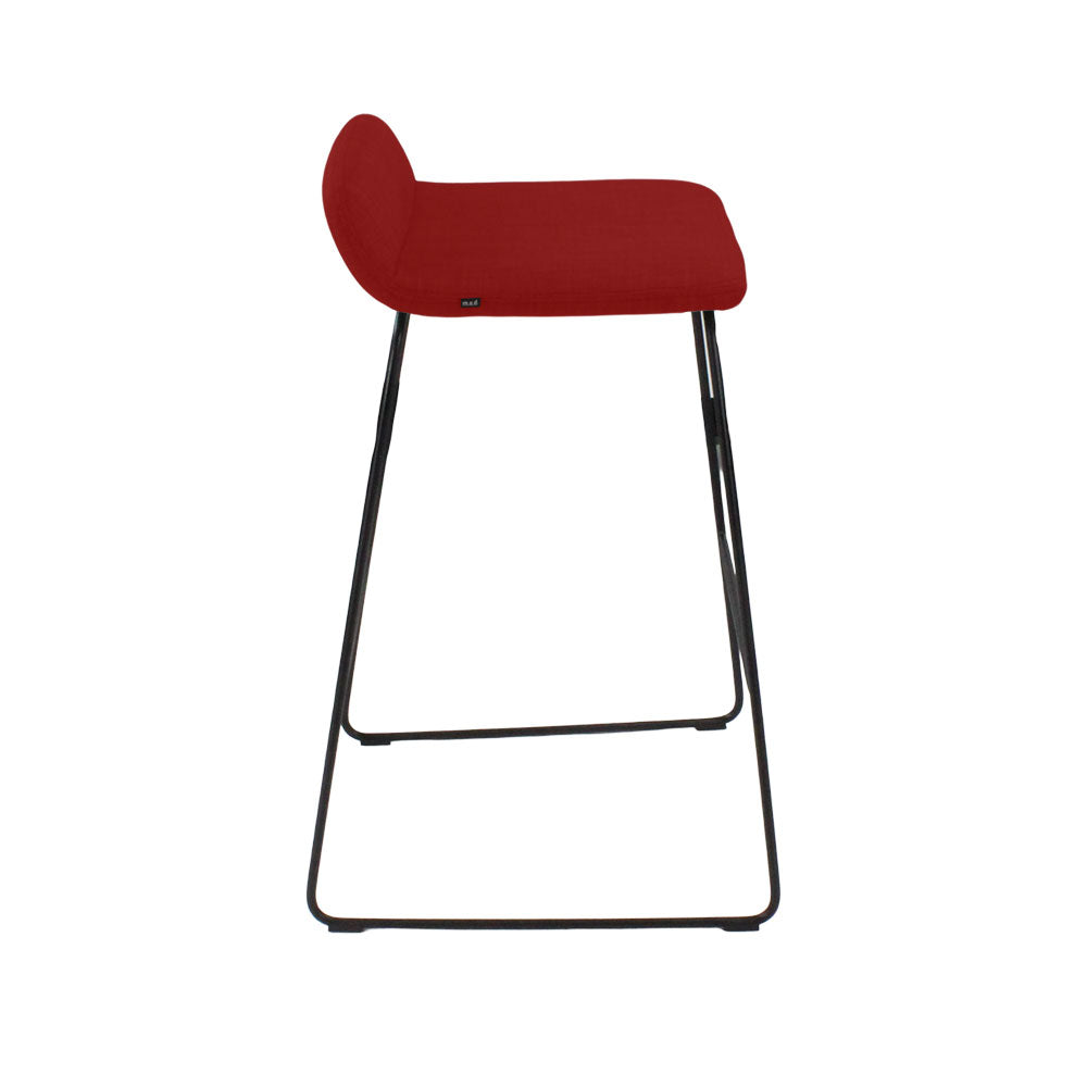 M.A.D: Lolli Bar Stool in Red Fabric - Refurbished