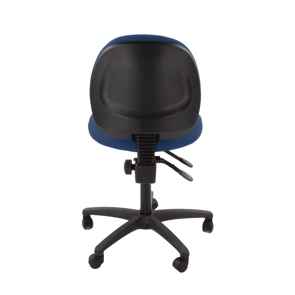 TOC: Scoop Operator Chair in Blue Fabric Without Arms - Refurbished