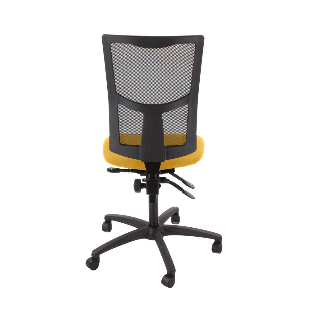 TOC: Ergo 2 Task Chair Without Arms in Yellow Fabric - Refurbished