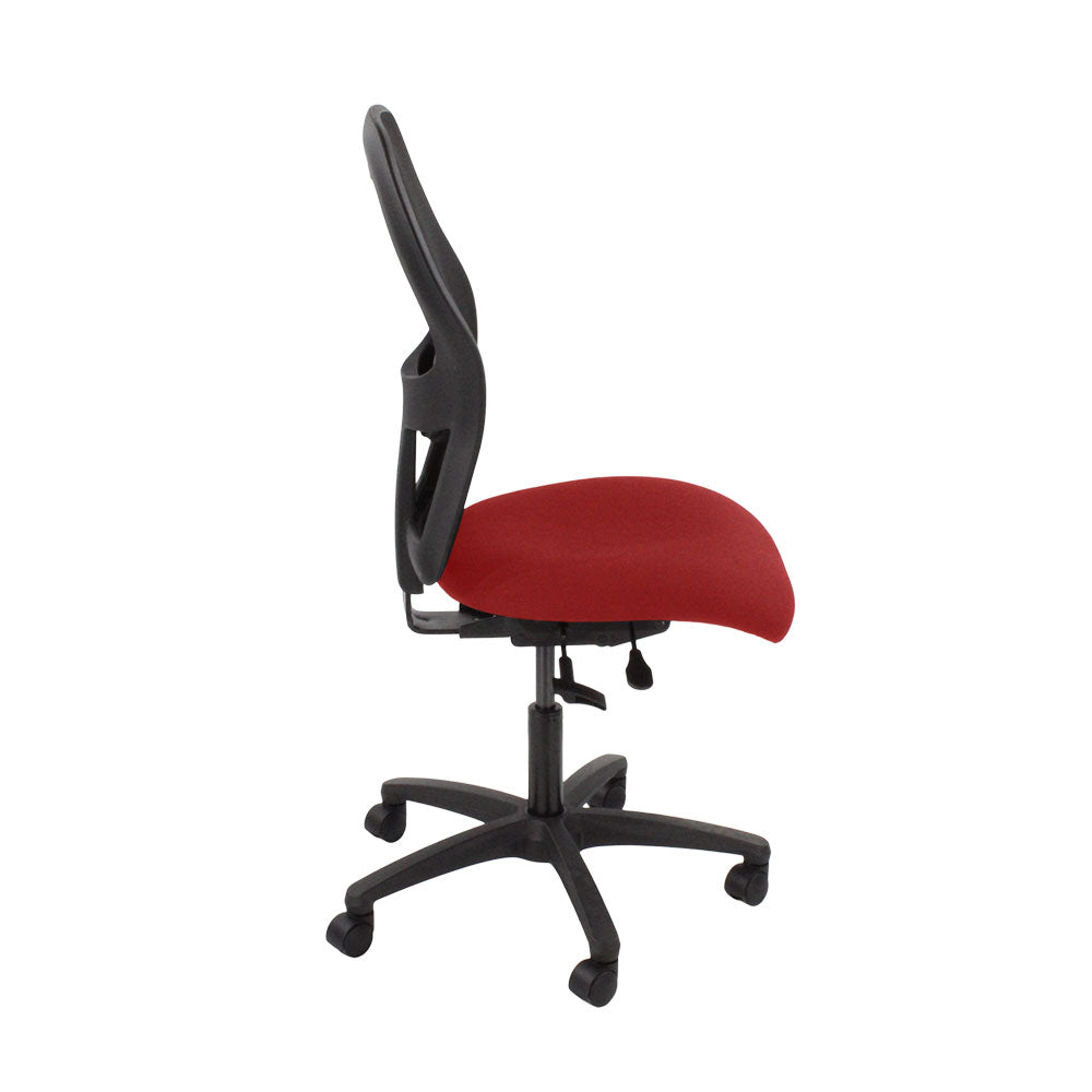 Ahrend: 160 Type Task Chair in Red Fabric Without Arms - Refurbished