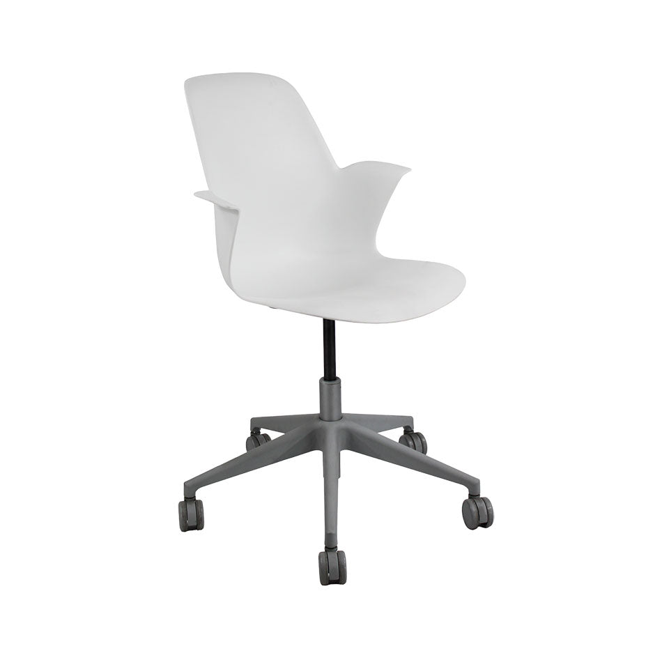 Steelcase: Node Chair in Weiß – generalüberholt