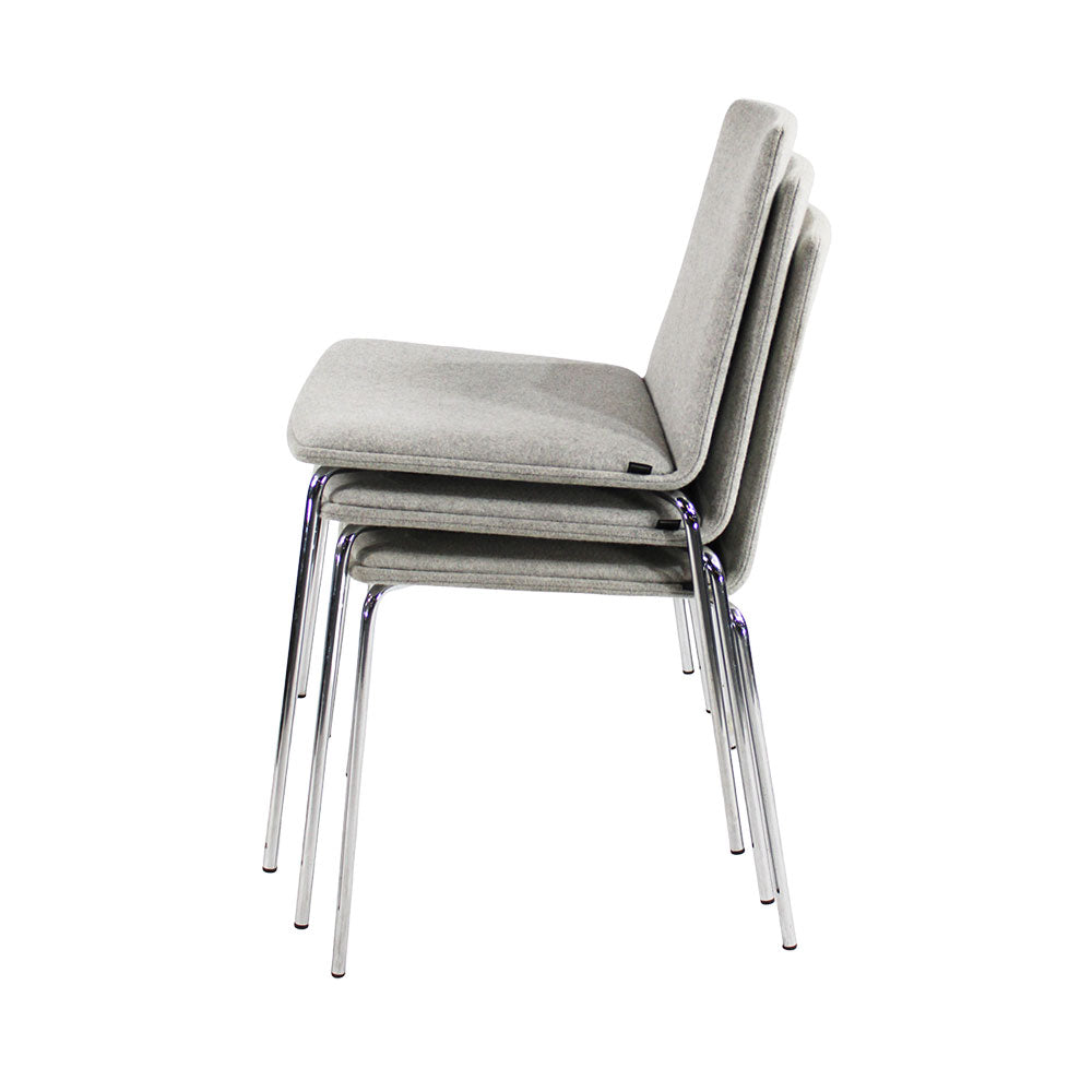 Steelcase: Coalesse Stacking Chair in Grey Fabric - Refurbished