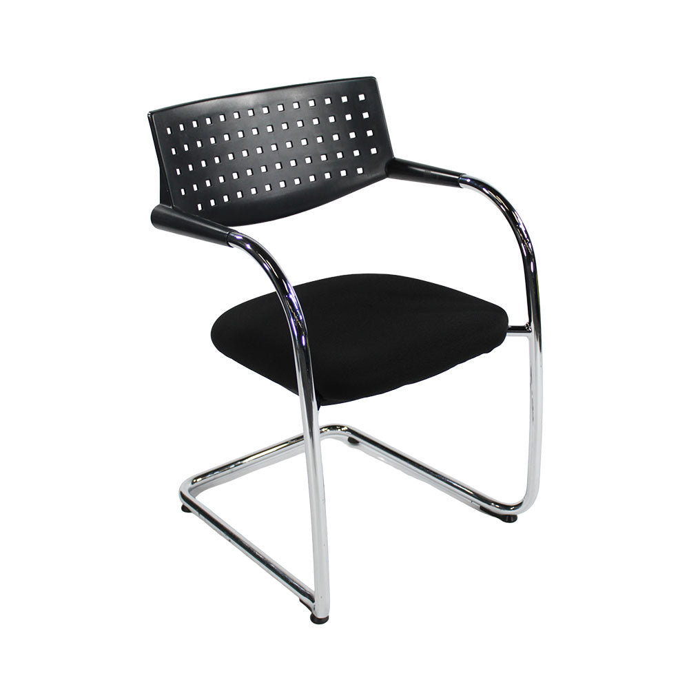 Vitra: VisaVis Meeting Chair in Black Fabric - Refurbished