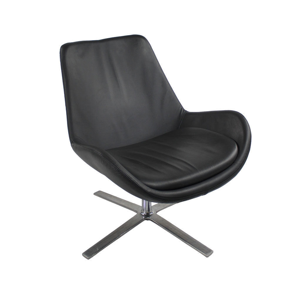 Orangebox: Avi Low Back Chair in Grey Leather - Refurbished