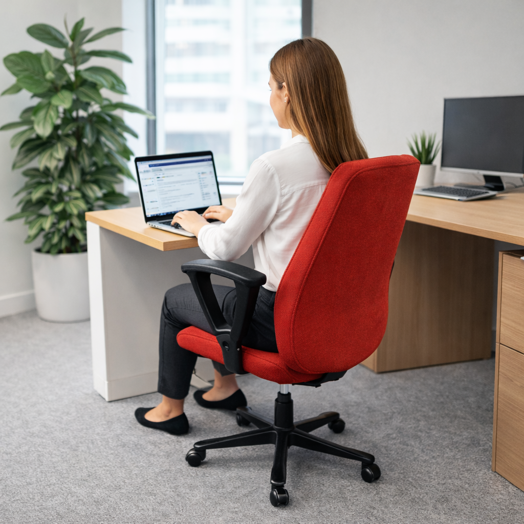 <tc>Kinnarps</tc>Roter Bürostuhl – generalüberholt