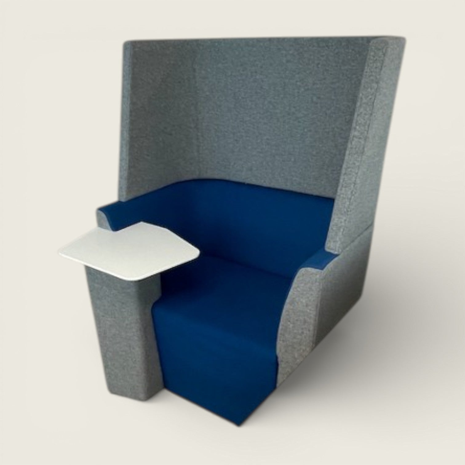 Orangebox: Grau und Blau Away From The Desk (AFTD) Einzelsofa mit hoher Rückenlehne: - Renoviert (Kopie)