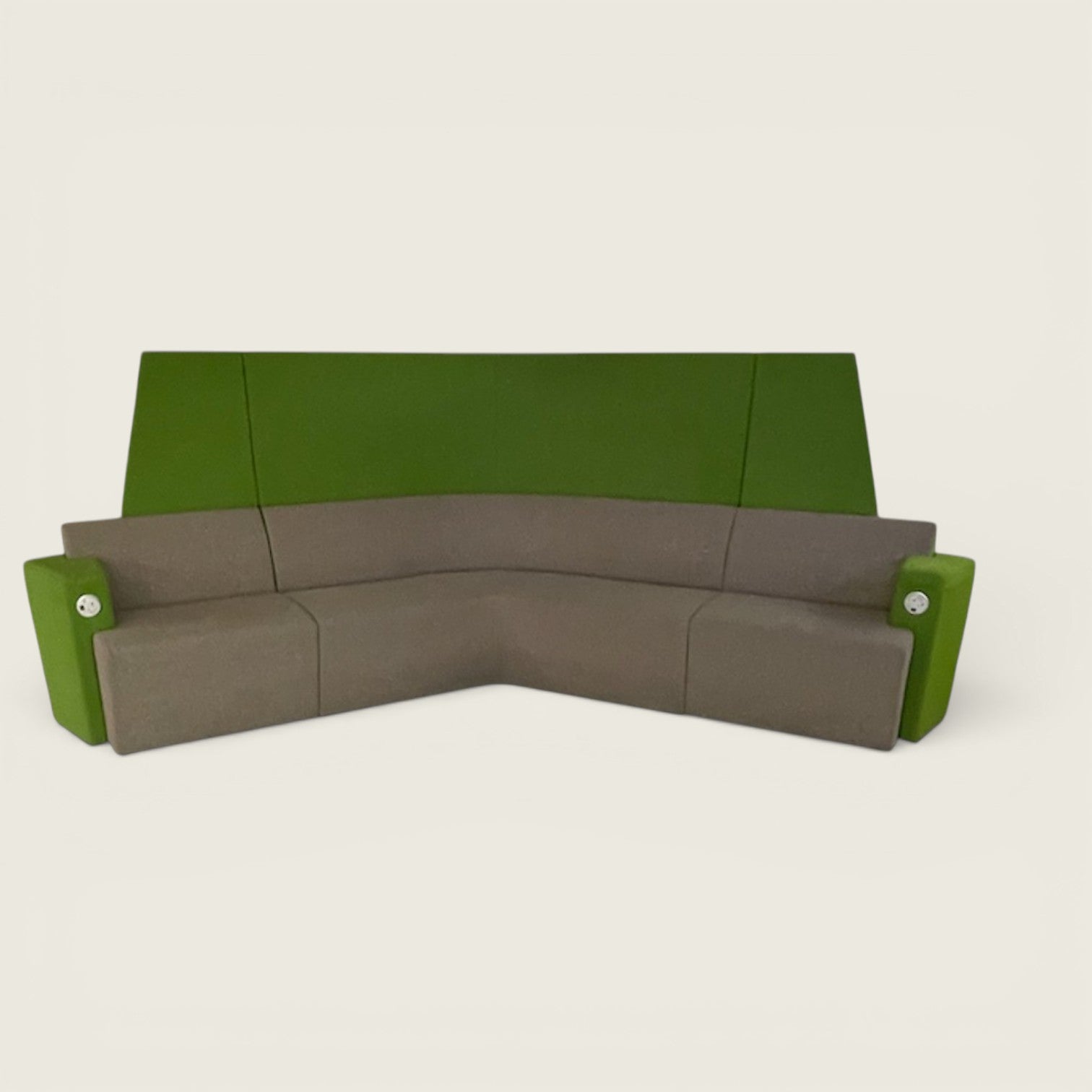 Orangebox: Grey and Dark Green Away From The Desk (AFTD) 120-Degree High-Back Seating - Refurbished