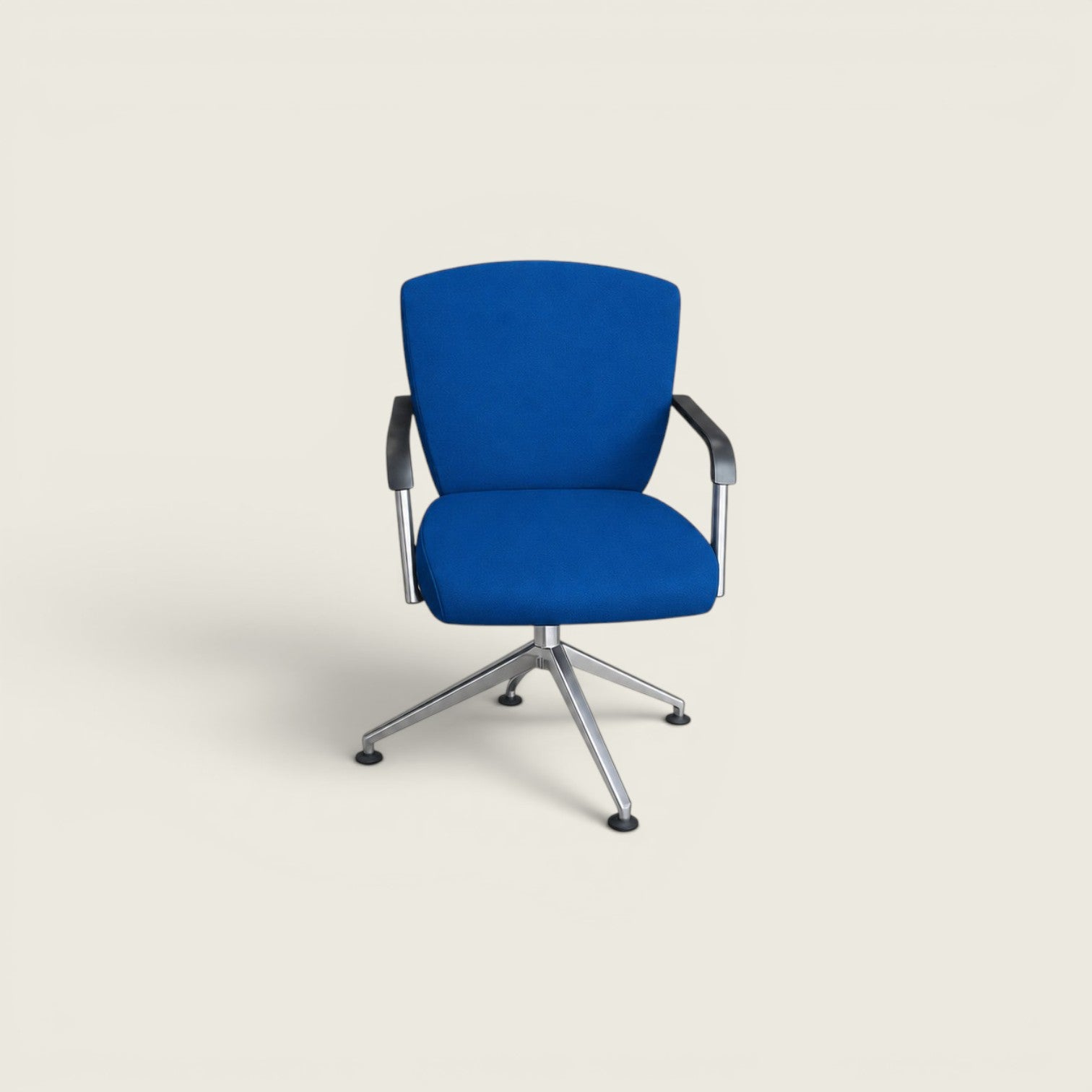 Versprechen: Zielen Sie zwei Sitzoter -Sofa in orangefarbenem Stoff - renoviert