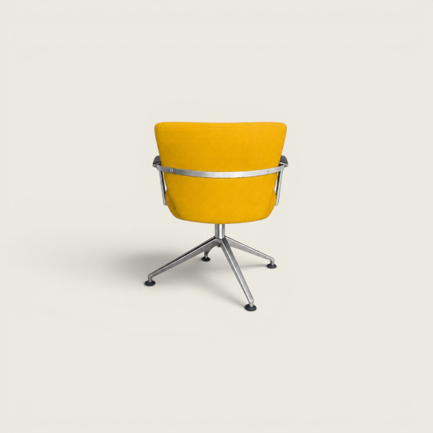 Versprechen: Zielen Sie zwei Sitzoter -Sofa in orangefarbenem Stoff - renoviert