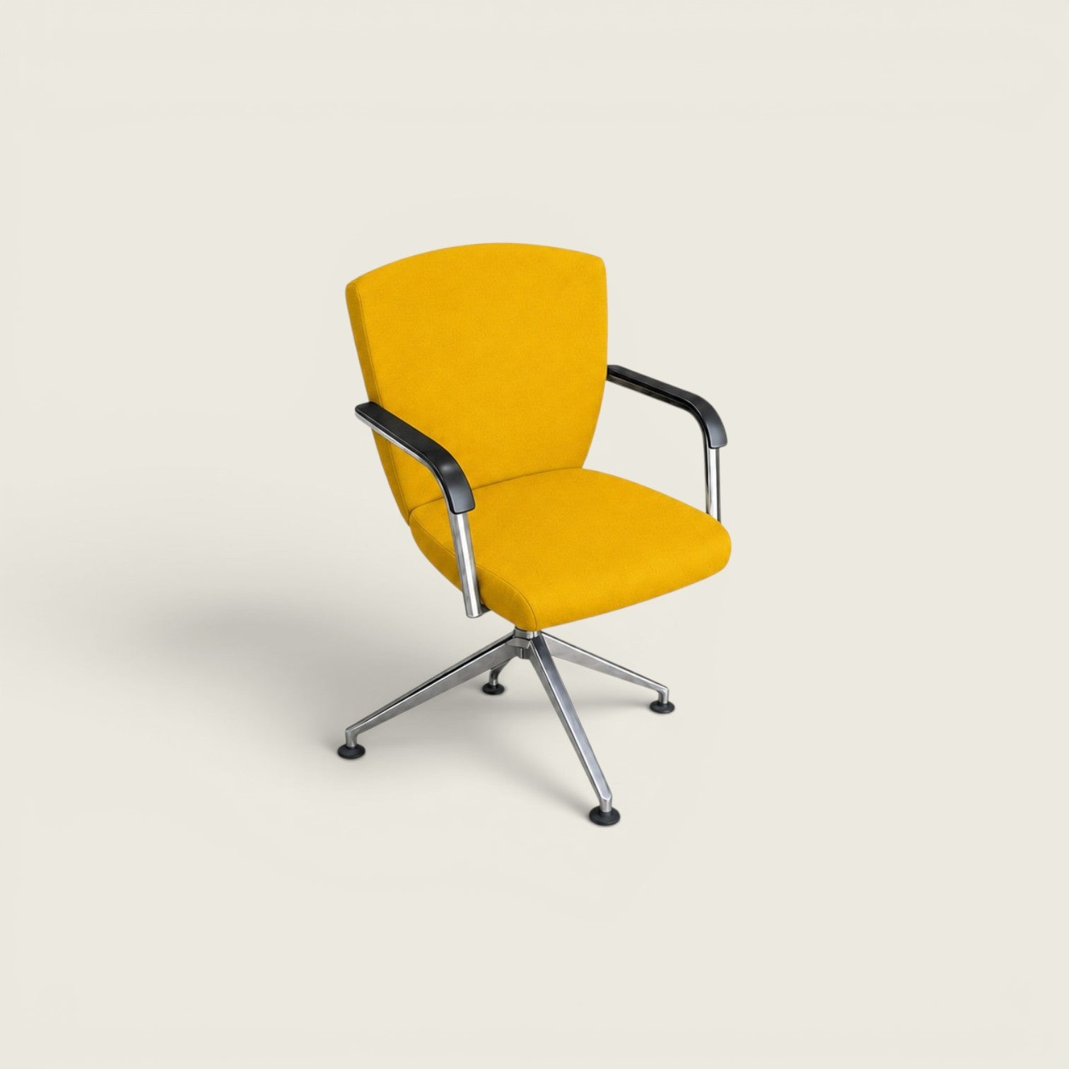 Versprechen: Zielen Sie zwei Sitzoter -Sofa in orangefarbenem Stoff - renoviert