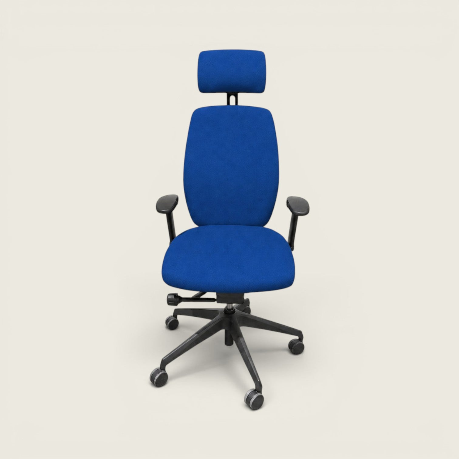 Posturite: Positiv Plus High Back mit Kopfstütze in Blau – generalüberholt