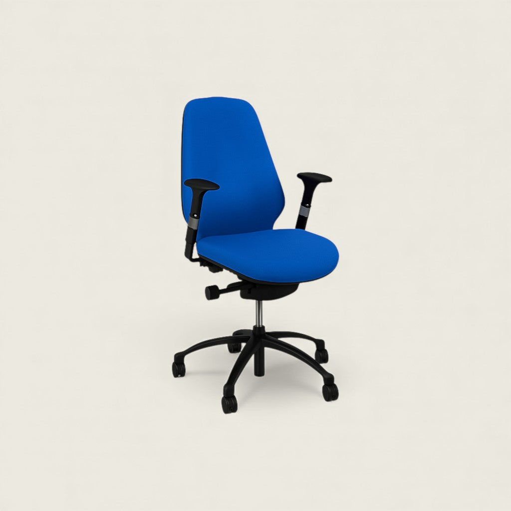 RH Logic: 400 Blue High Back Ergonomic Office Chair - Refurbished