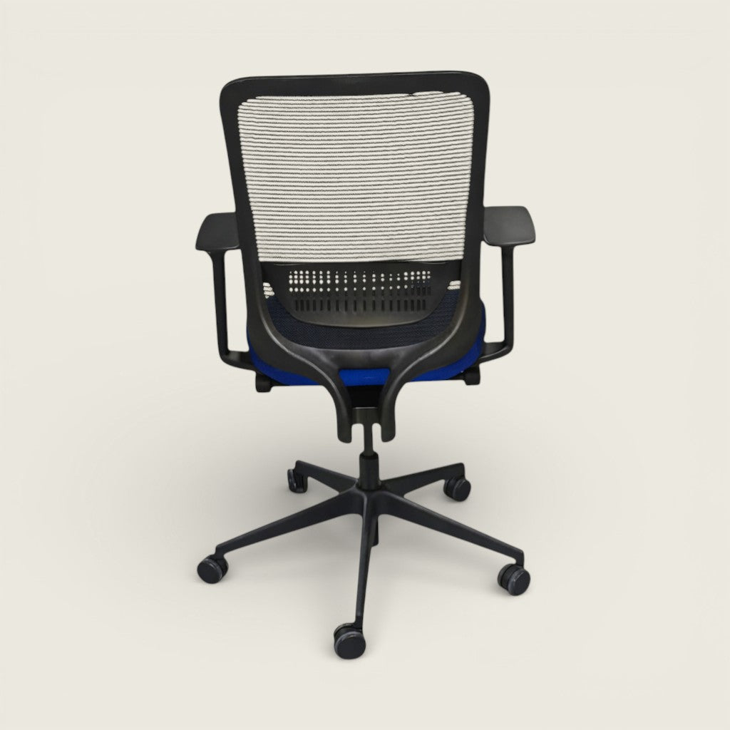 Saxen Don't Task Chair in Blue Fabric - Refurbished
