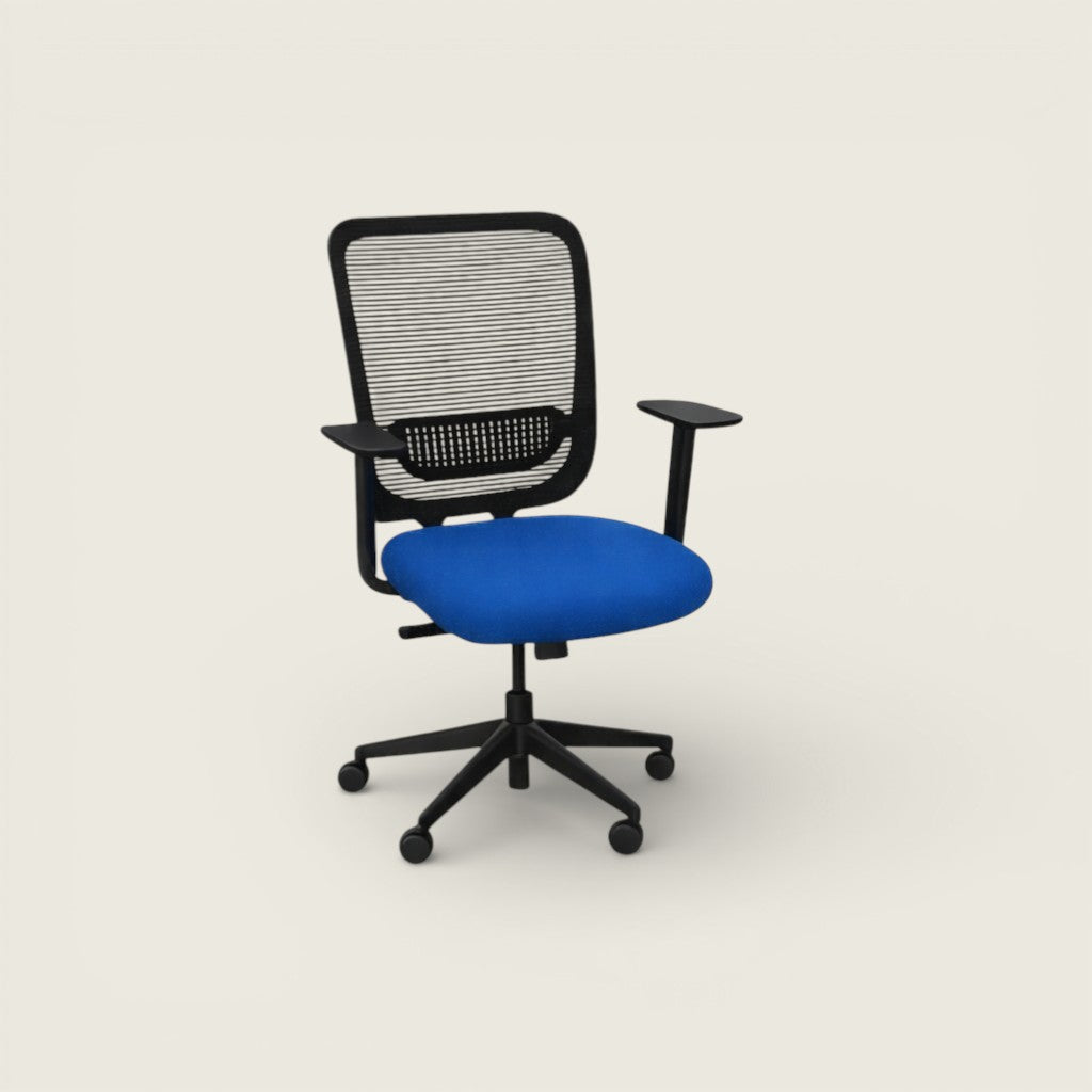 Saxen Don't Task Chair in Blue Fabric - Refurbished