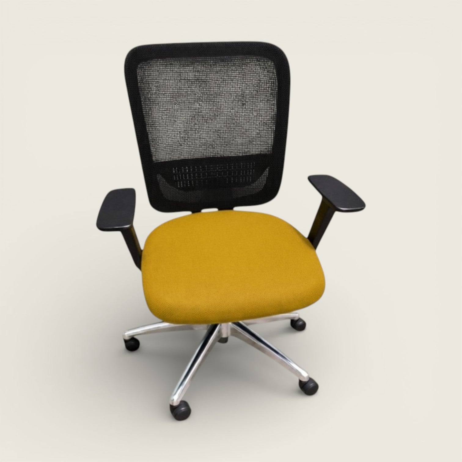 Saxen Don't Task Chair in Yellow Fabric - Refurbished