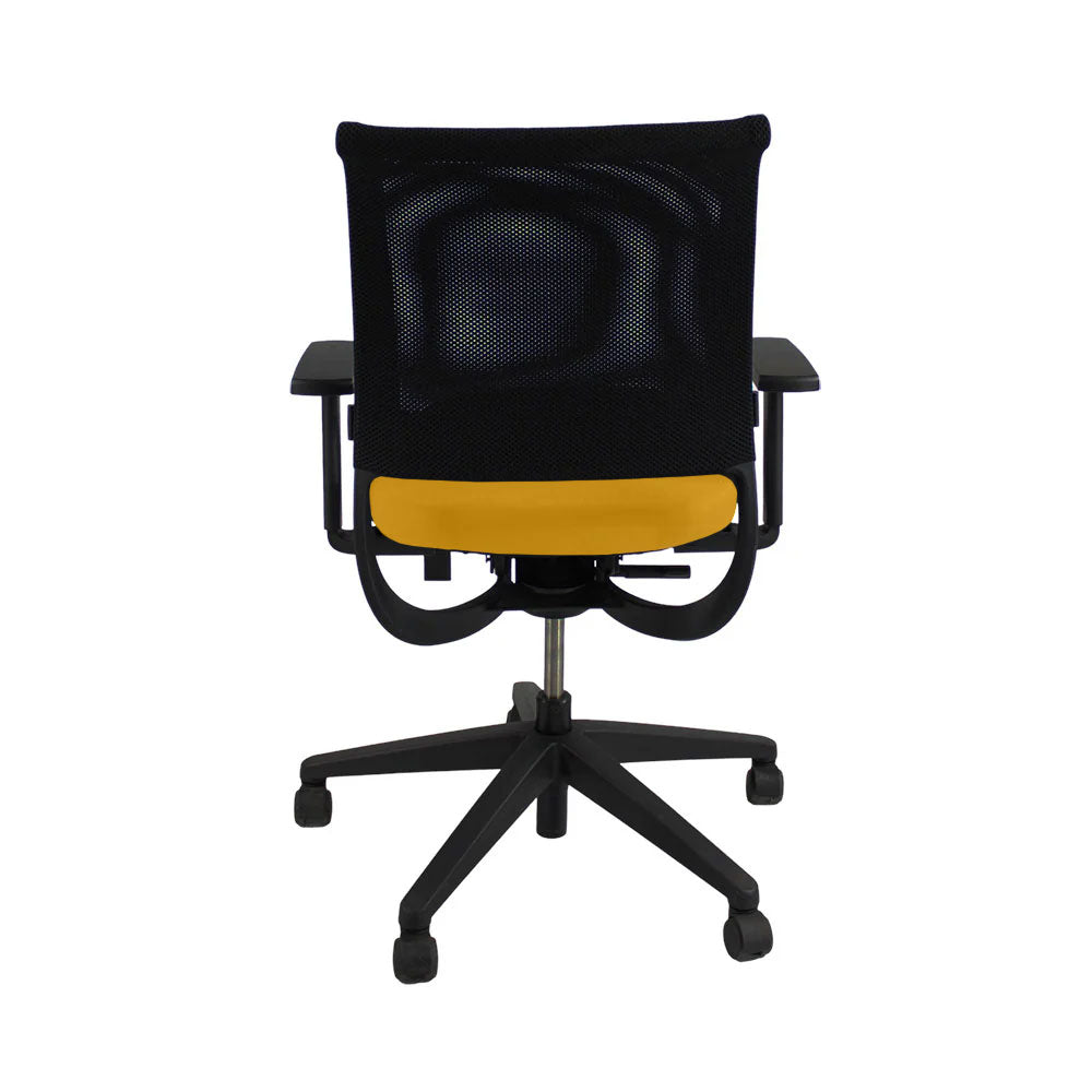 Sedus: Netwin NW-100 Chair with Mesh Back in Yellow Fabric - Refurbished