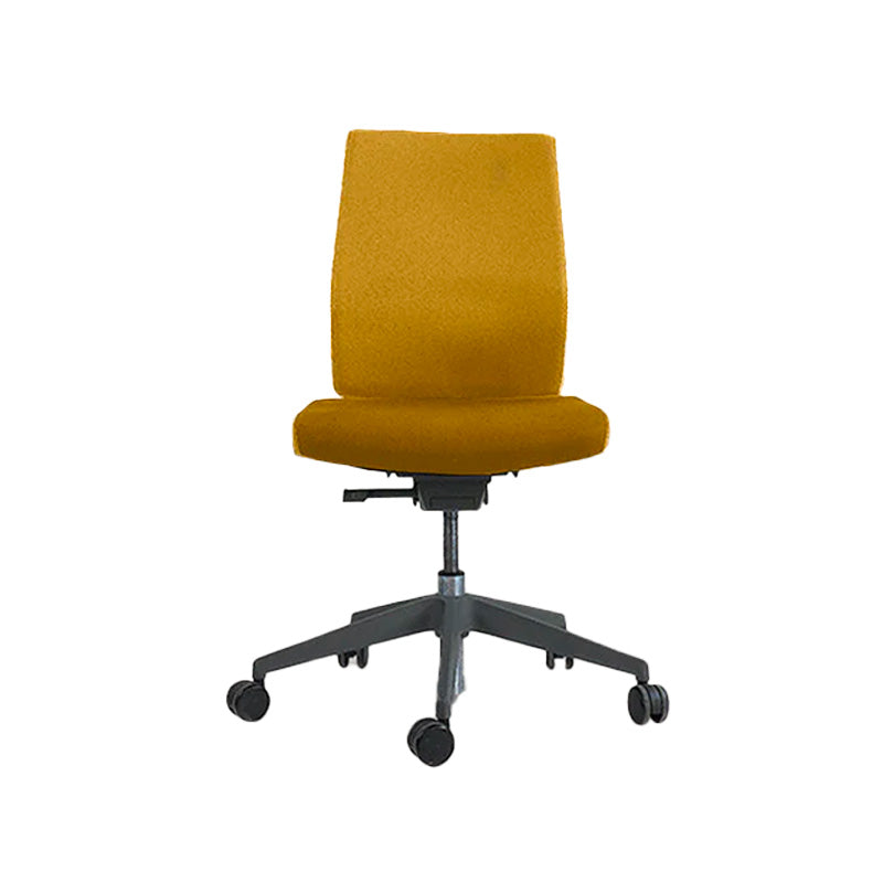 Senator: Free Flex Task Chair in Yellow Fabric without Arms - Refurbished