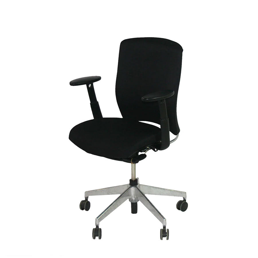 Senator: Enigma S21 Office Chair with Aluminium Frame in Black Fabric - Refurbished