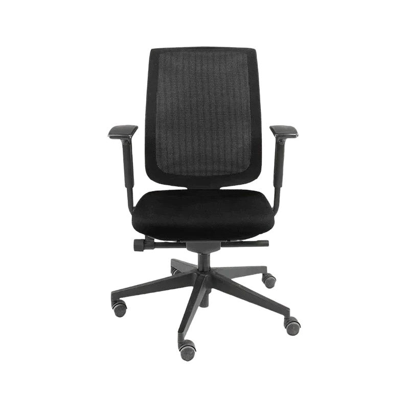 Steelcase: Reply Office Chair with Mesh Back in Black Fabric - Refurbished