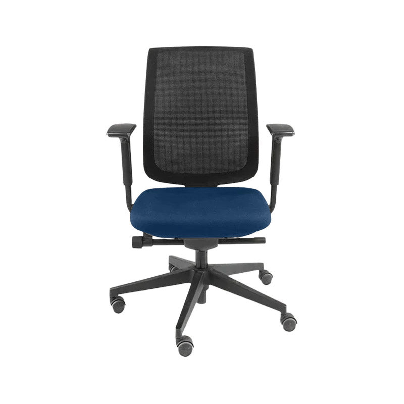 Steelcase: Reply Office Chair with Mesh Back in Blue Fabric - Refurbished