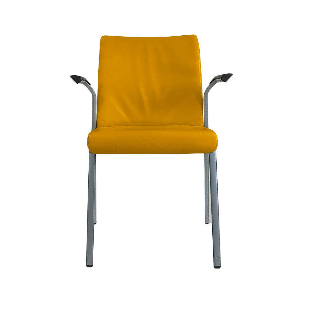 Steelcase: Stacking Chair in Yellow Fabric - Refurbished