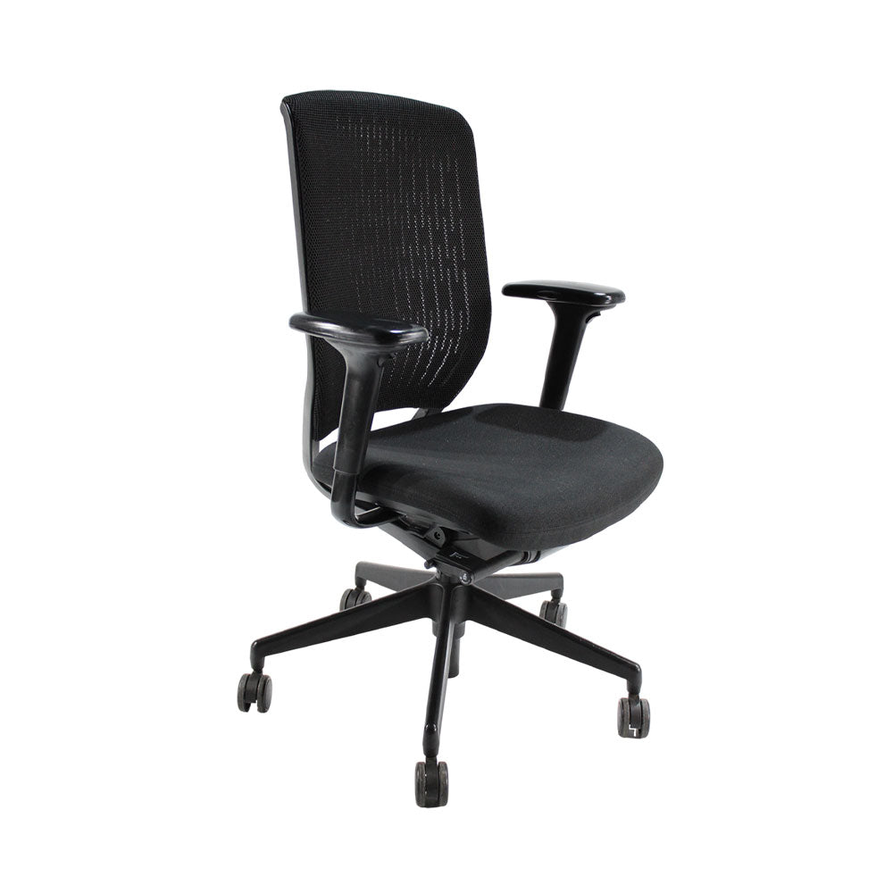 Senator: Evolve High Back Chair with Mesh Back in Black Fabric - Refurbished