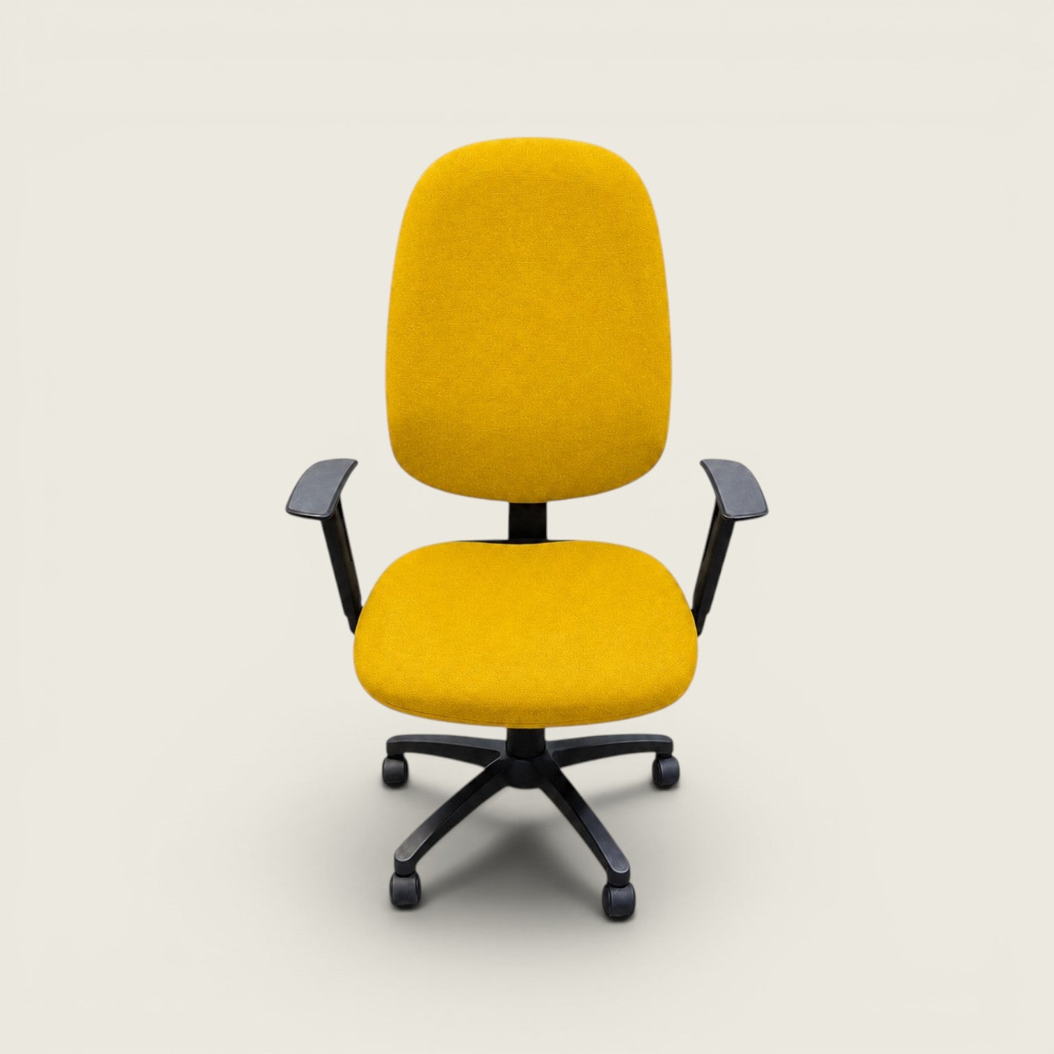 Urban: Operators High-Back Chair in Yellow Fabric - Refurbished
