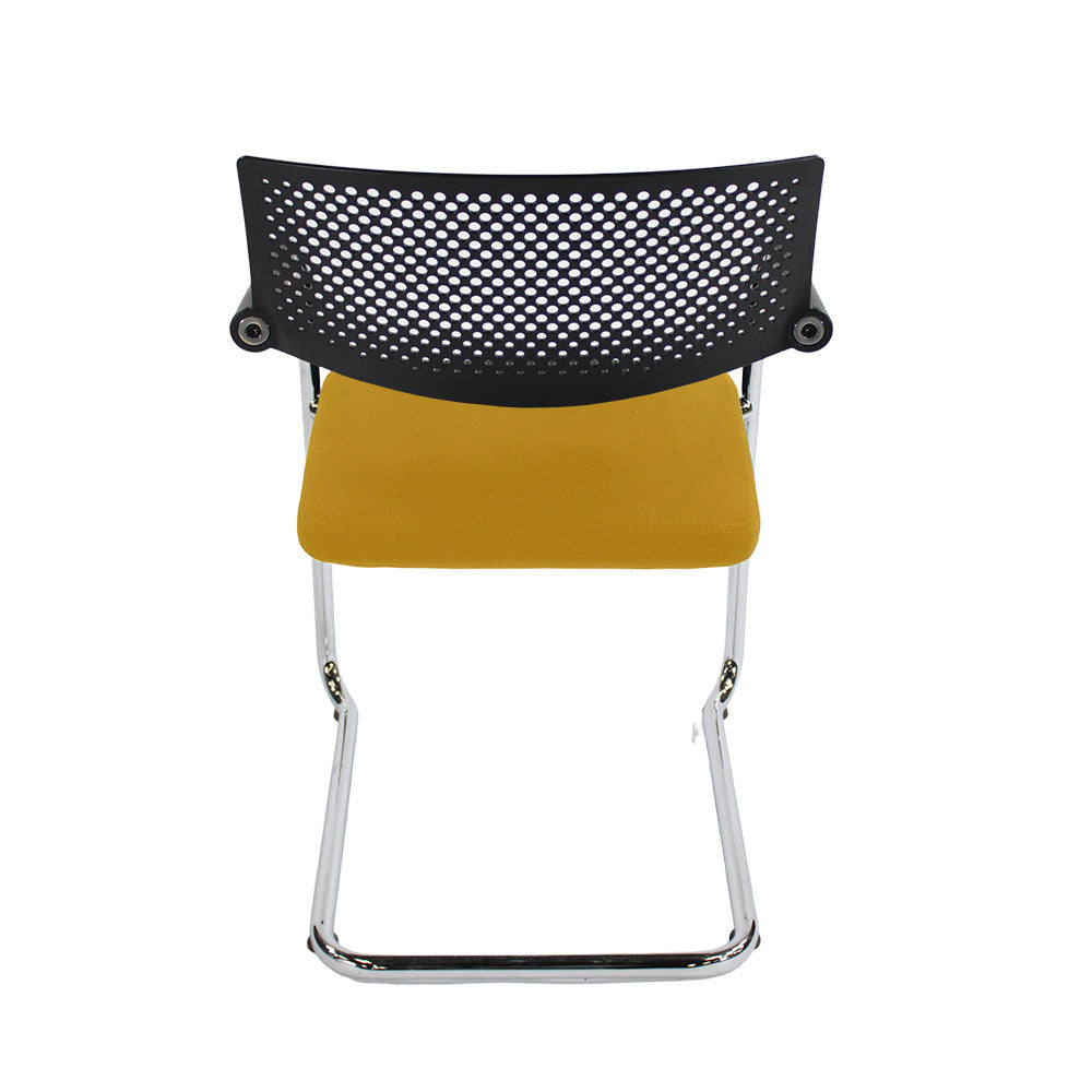 Vitra: VisaVis 2 Meeting Chair in Yellow Fabric - Refurbished