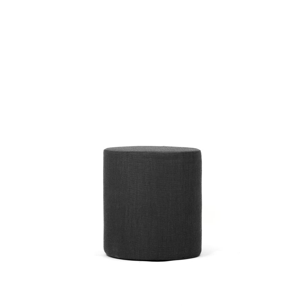 <tc>Connection</tc>: Bend Pouf/Pod Hocker aus schwarzem Stoff - Generalüberholt