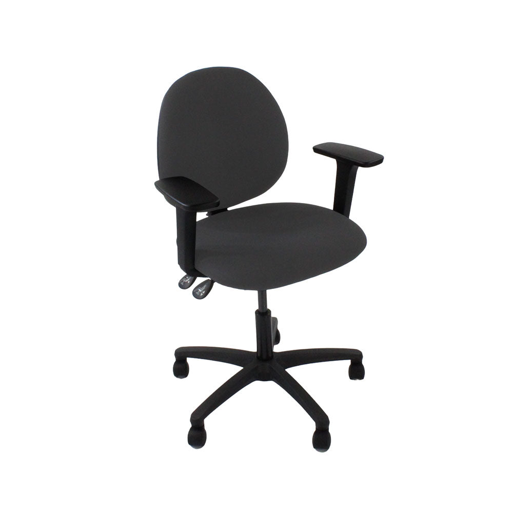 TOC: Scoop Operator Chair in Grey Fabric - Refurbished