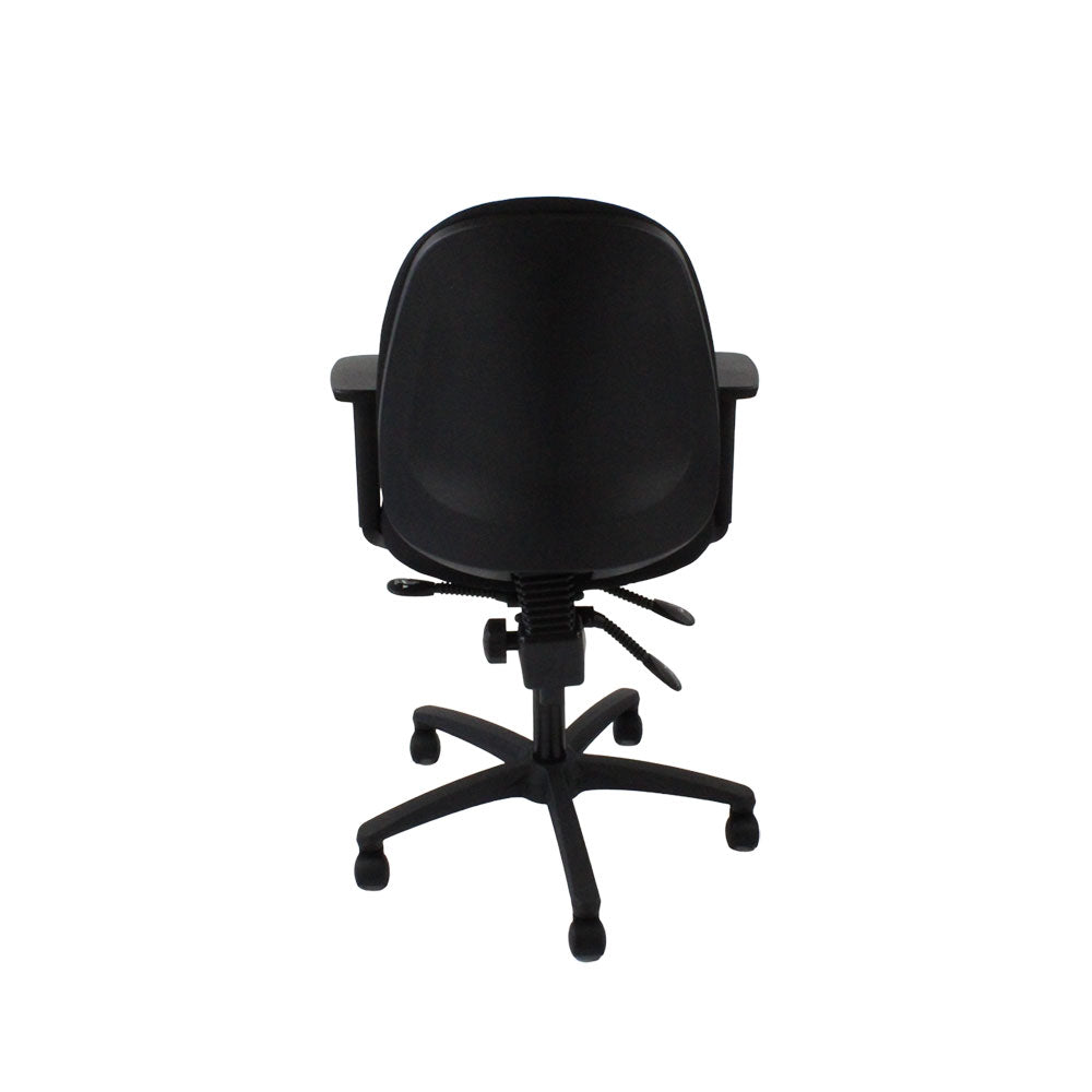 TOC: Scoop High Operator Chair in Black Leather - Refurbished