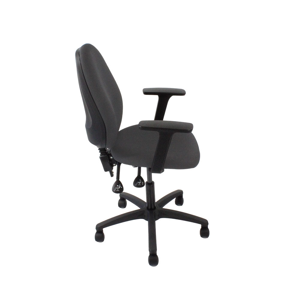 TOC: Scoop High Operator Chair in Grey Fabric - Refurbished