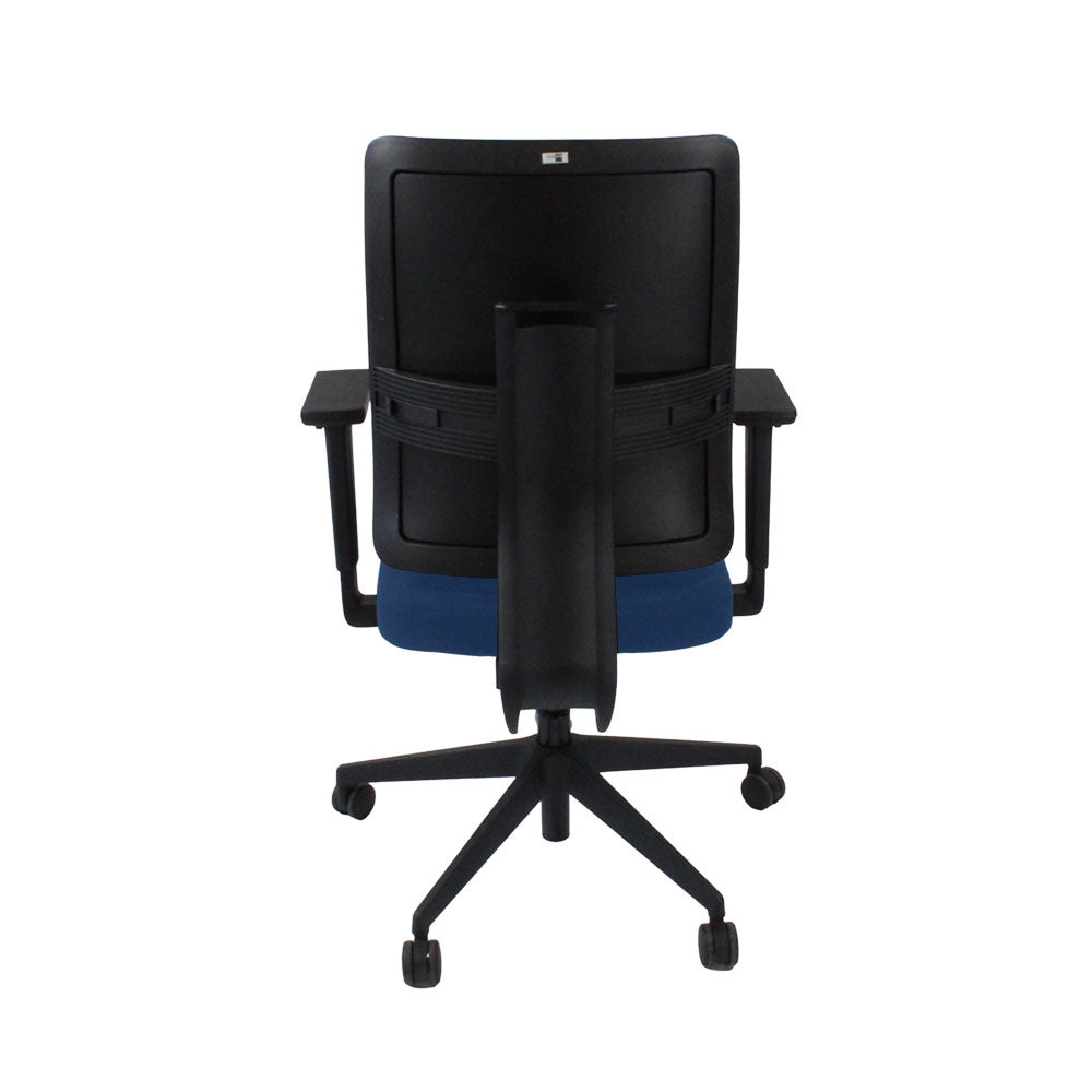 Viasit: Toleo Move Upholstered Back Task Chair In Blue Fabric - Refurbished