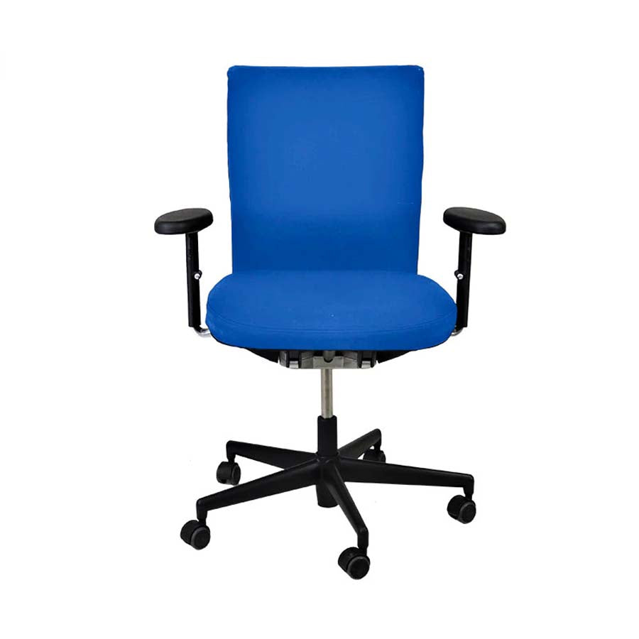 Vitra: Axess Bürostuhl in blauem Stoff – generalüberholt